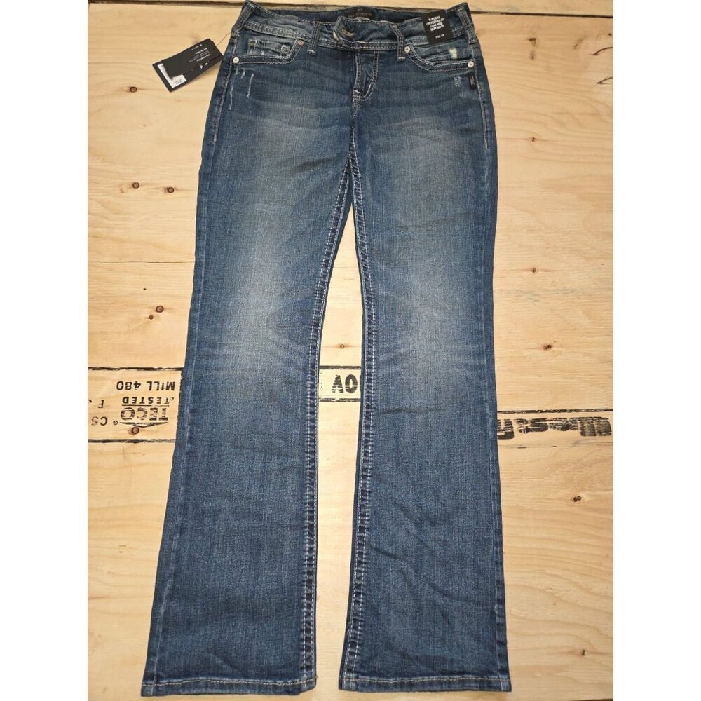 Silver Jeans Women's 28x31 Tuesday Slim Boot Cut Low Rise Dark Wash Denim NWT
